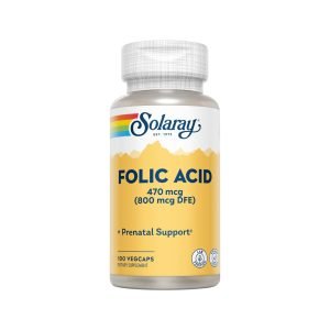 Ácido Fólico Solaray 100 Cápsulas