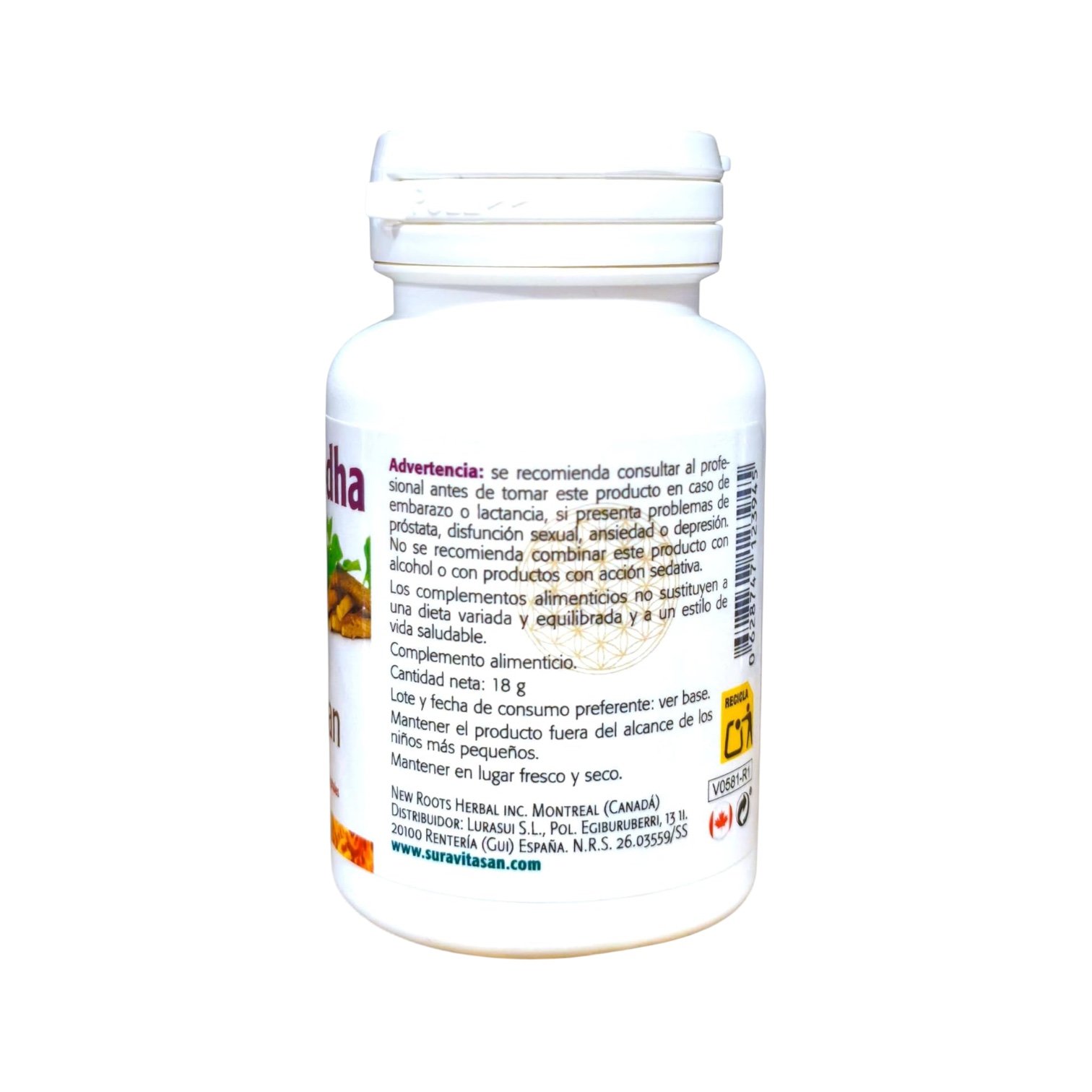 Ashwagandha Sura Vitasan 30 Cápsulas - Imagen 2