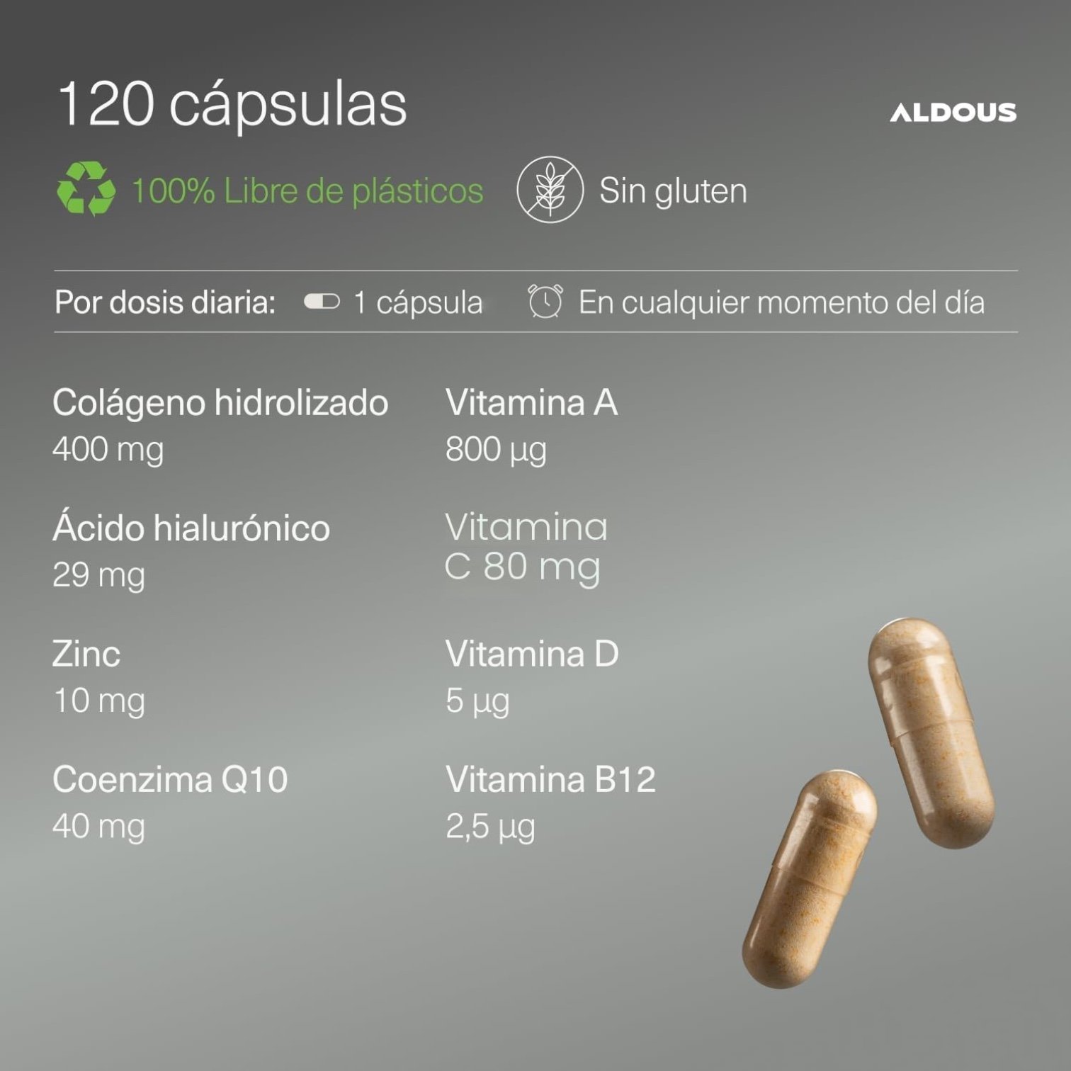 Colageno con Acido Hialurónico Aldous Bio - Imagen 2