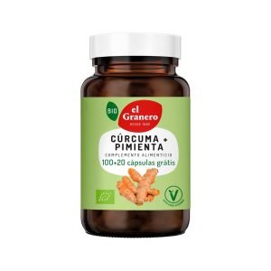 Cúrcuma y Pimienta Bio El granero 120 cápsulas