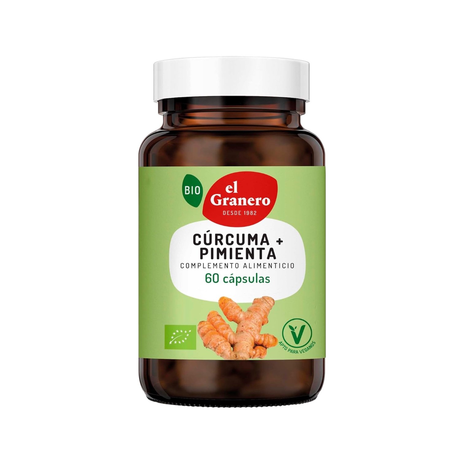 Cúrcuma y Pimienta Bio El granero 60 Cápsulas - Imagen 2