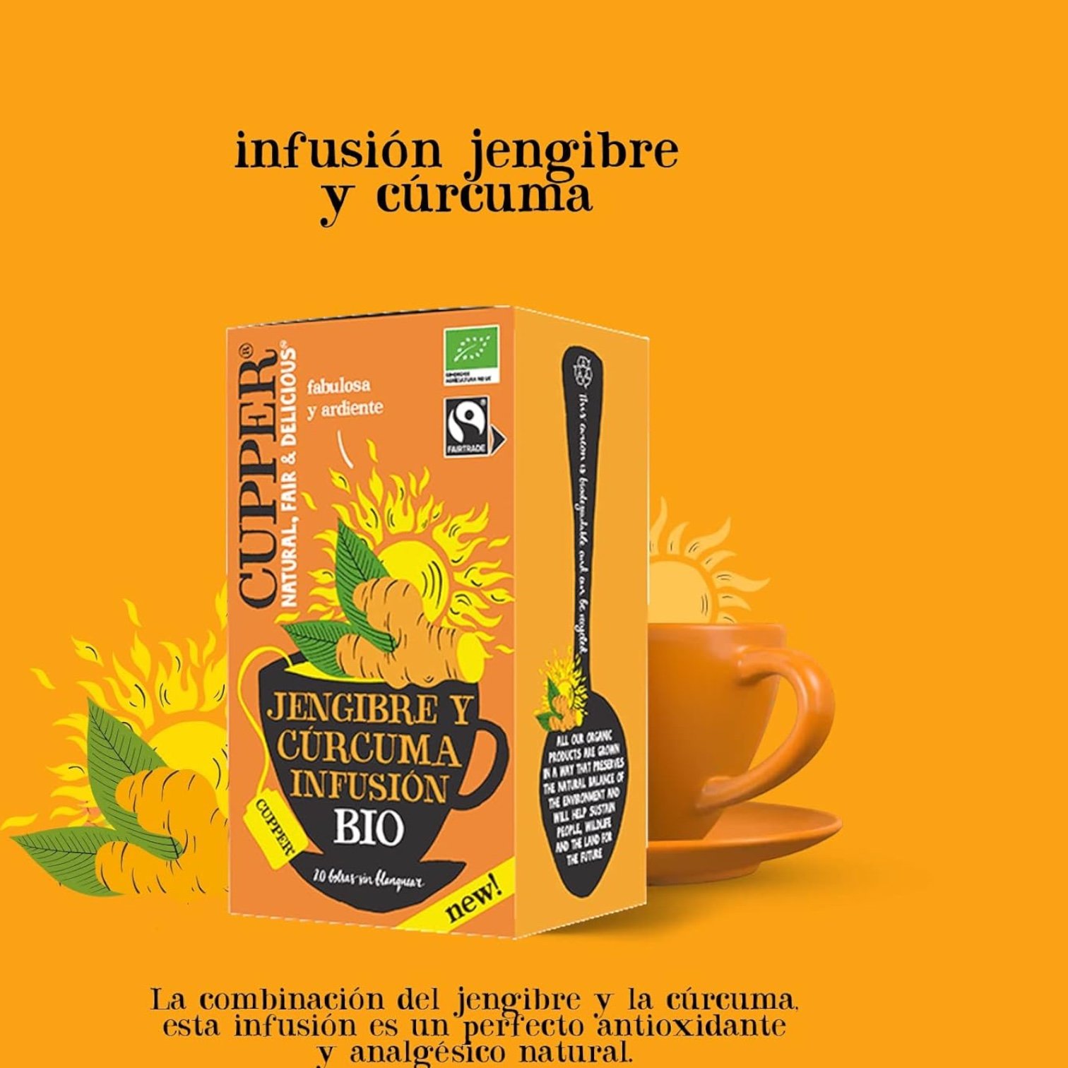Infusión de Jengibre y Cúrcuma Cupper - Imagen 2