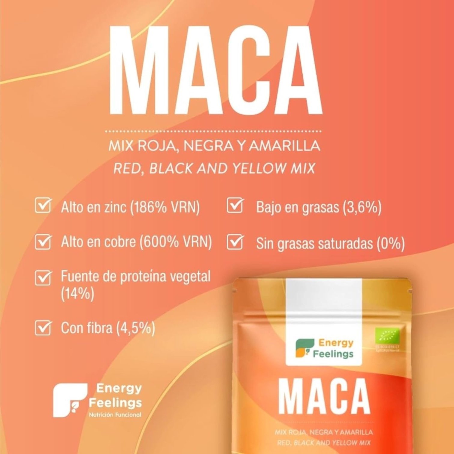 Maca Bio Polvo Energy Feelings - Imagen 2