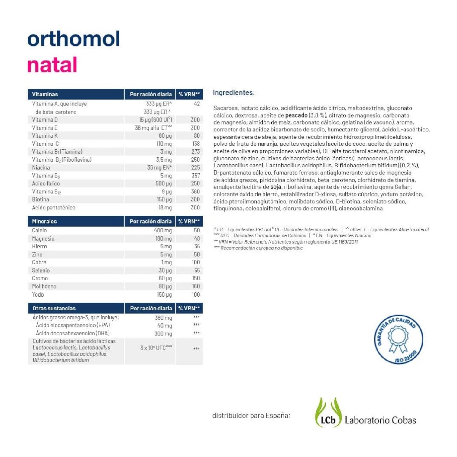 Orthomol Natal - Imagen 2