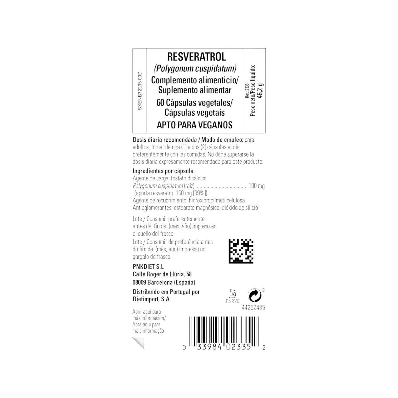 Resveratrol Solgar 60 Cápsulas - Imagen 2