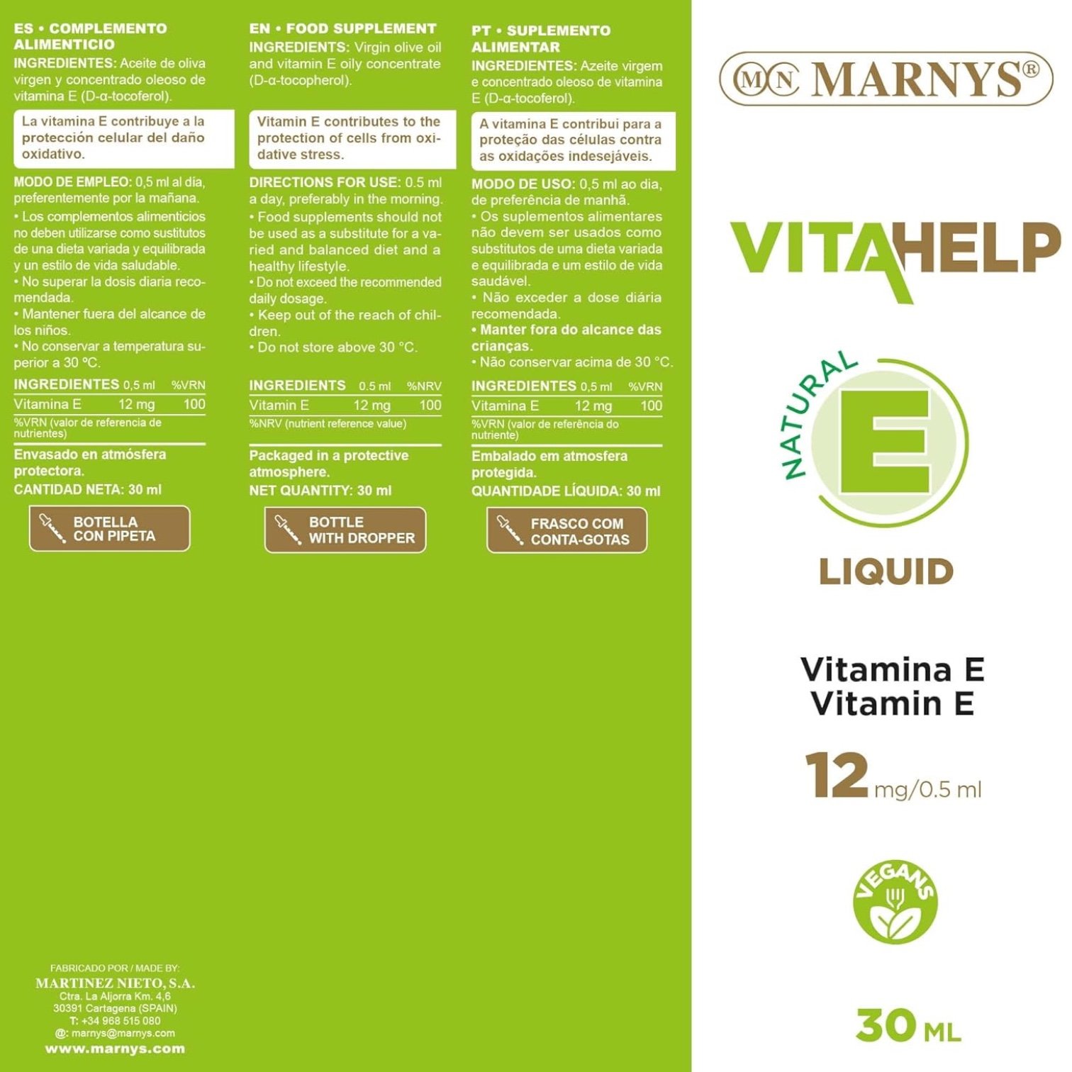 Vitahelp Marnys Vitamina E Líquida - Imagen 2
