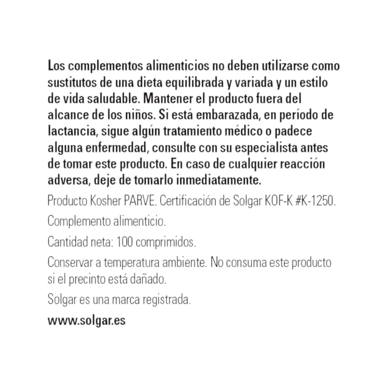 Vitamin B1 500 mg Solgar - Imagen 3