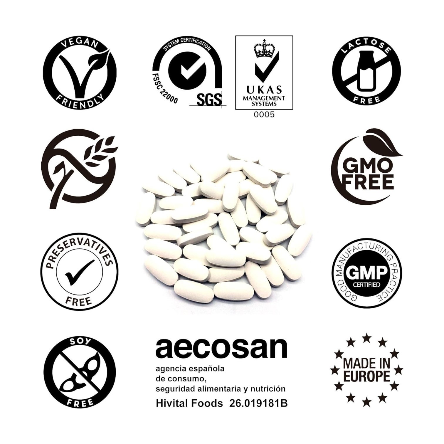 Vitamina C 1000 mg Hivital 240 Comprimidos - Imagen 3