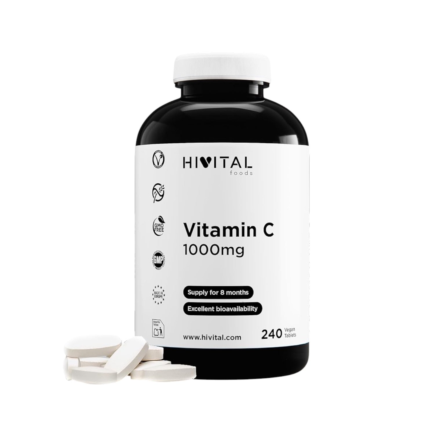 Vitamina C 1000 mg Hivital 240 Comprimidos