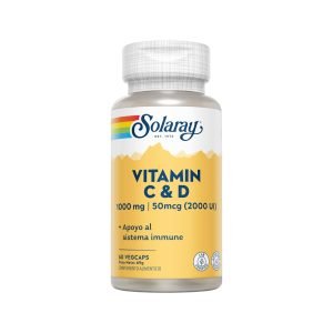 Vitamina C & D Solaray 60 Cápsulas