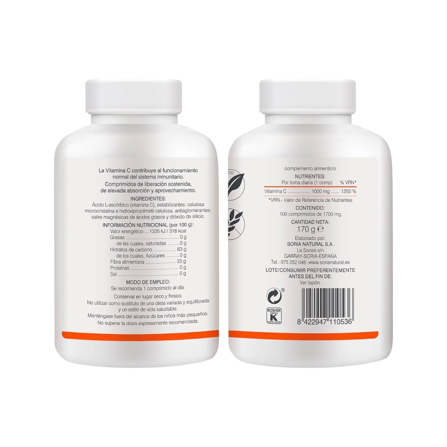 Vitamina C Liberación Sostenida Soria Natural - Imagen 3
