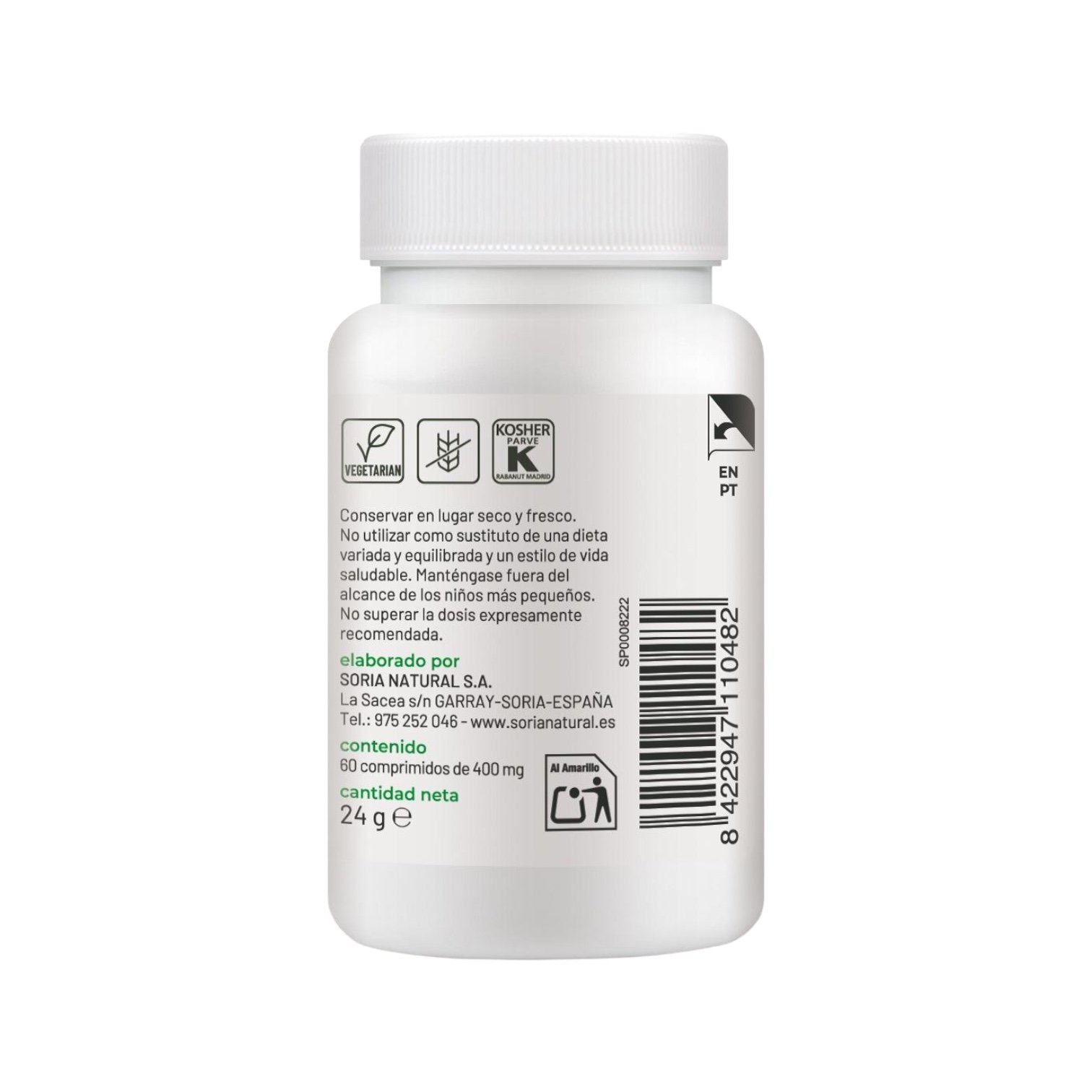 Vitamina D3 y K2 Soria Natural - Imagen 3