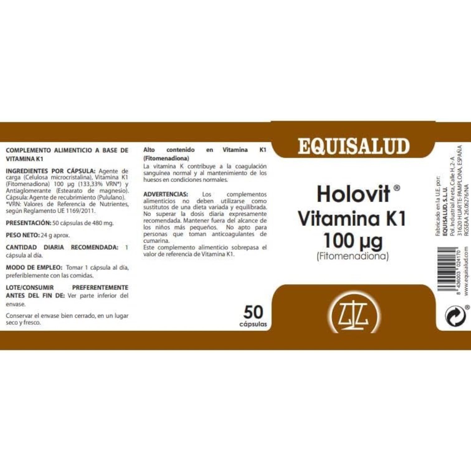 Vitamina K1 Holovit - Imagen 2
