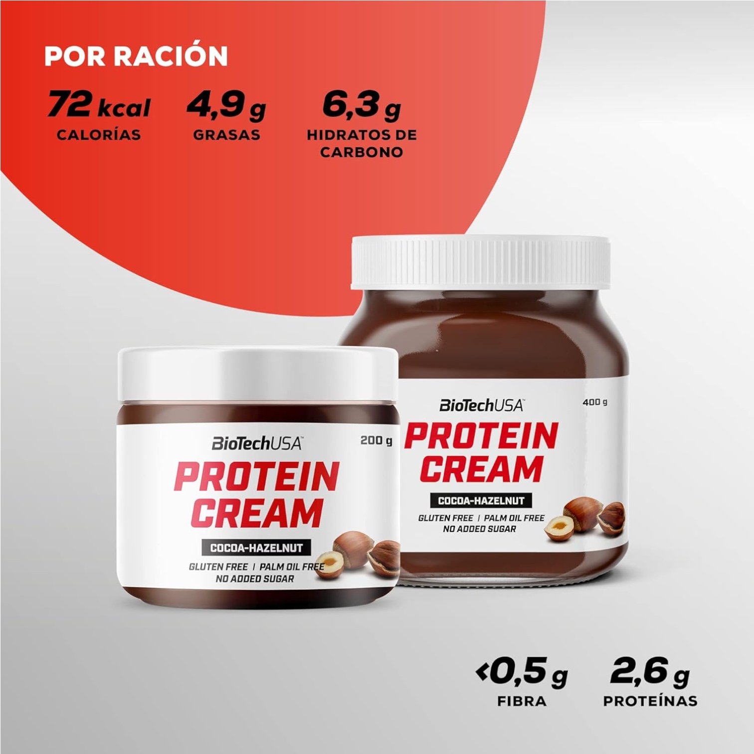 Cacao Protein Crema Avellanas Biotechusa - Imagen 2