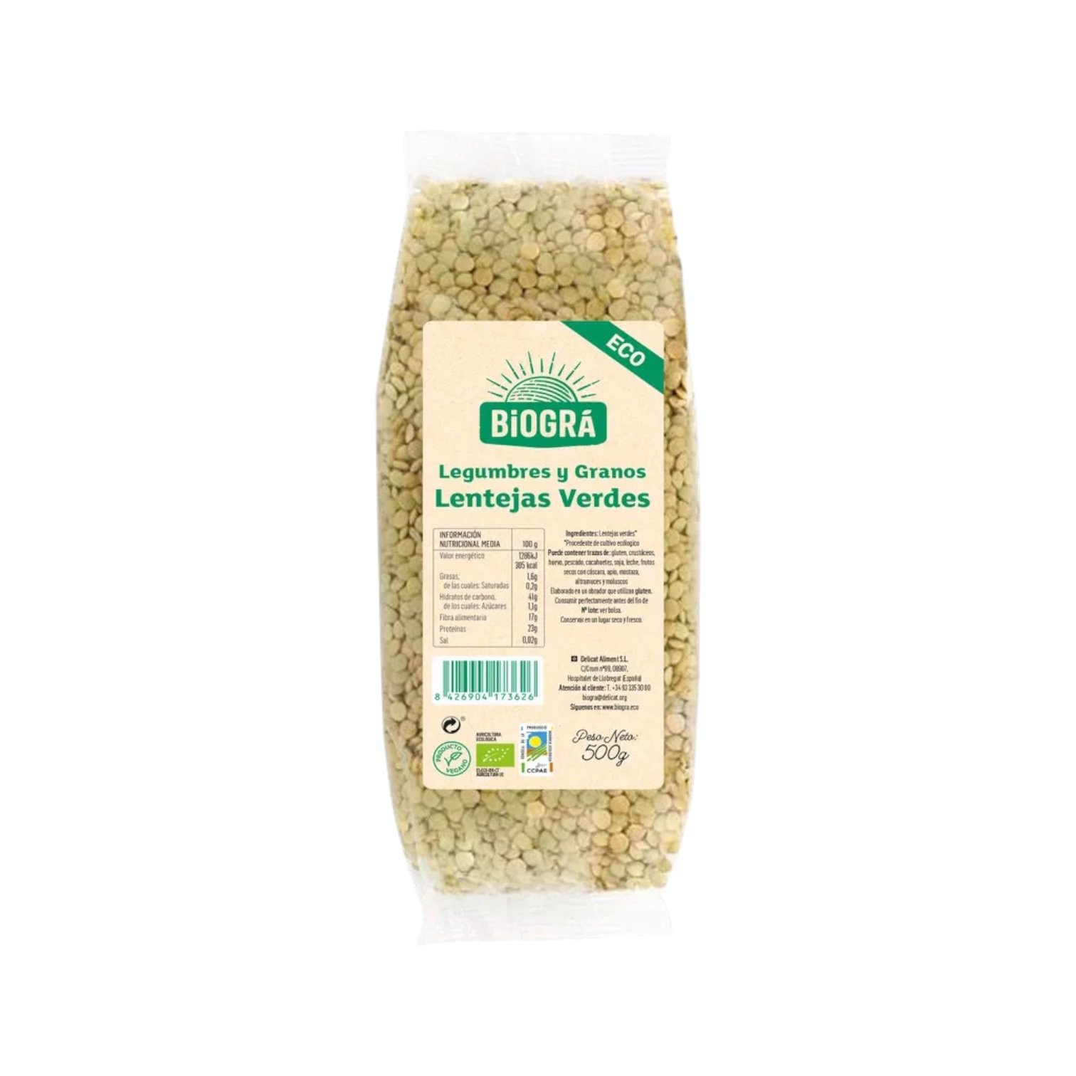 Lentejas Verdes Bio Biogra