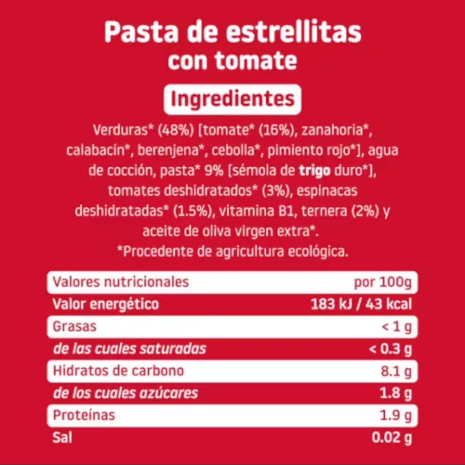 Smileat Tarrito Ecológico de Pasta con Tomate - Imagen 3