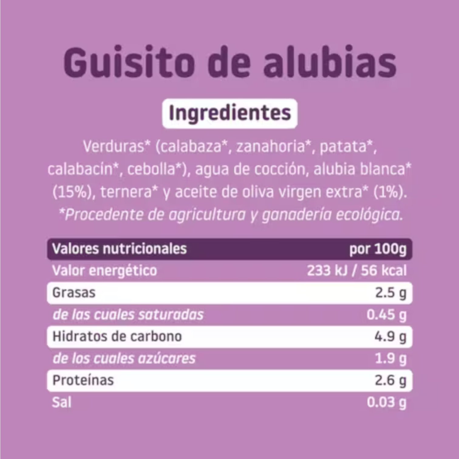Smileat Tarrito de Guisito de Alubias Ecológico - Imagen 3