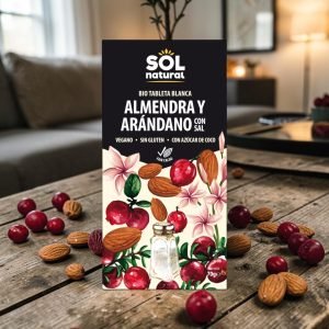 Chocolate Blanco Almendras Arándanos Sol Natural