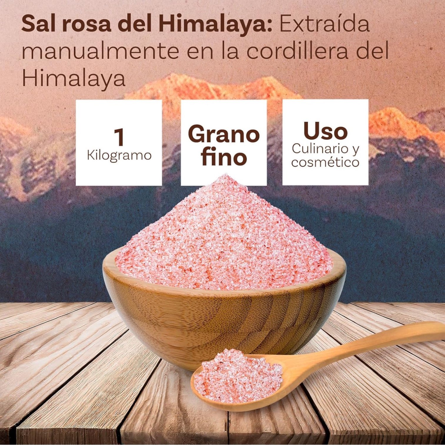 Sal Rosa Fina del Himalaya Naturcid - Imagen 2