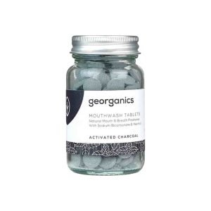 Georganics Enjuague Bucal Carbón Activo 180 Pastillas Vegan