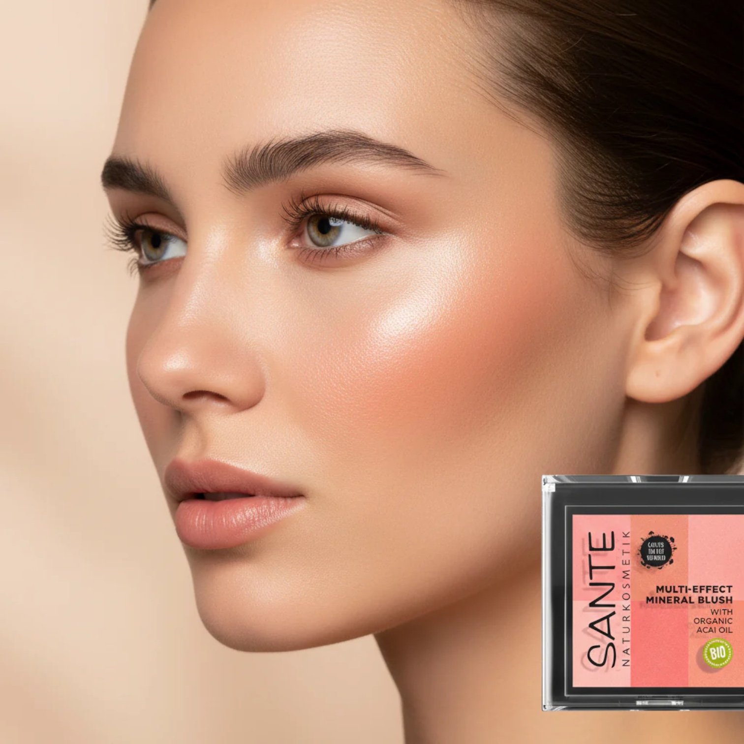 Santé Naturkosmetic Colorete Multi Effect 6 tonos Bio Vegan - Imagen 2