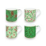 Set 4 Tazas de Porcelana Floral Fantasy 300 ml