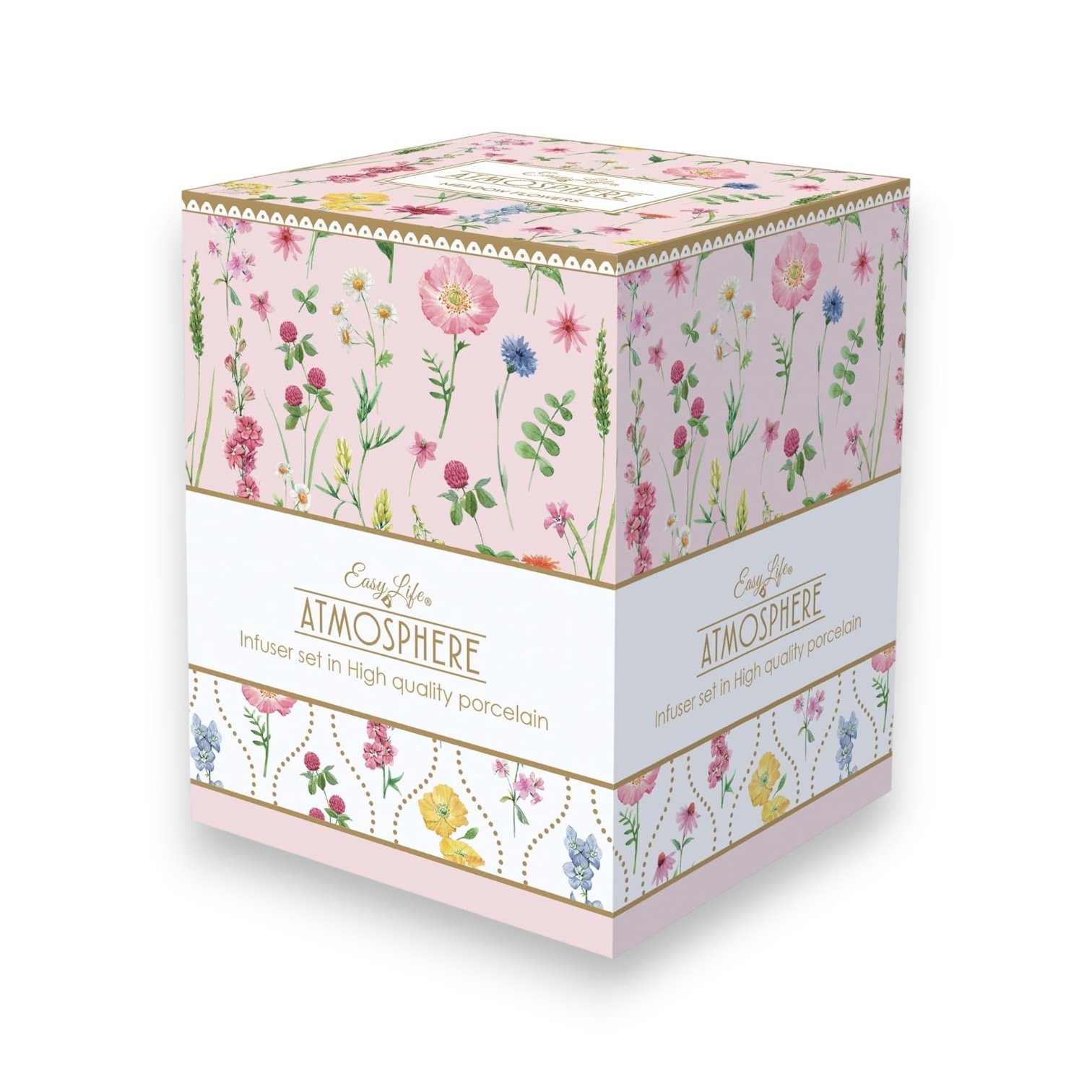 Set Taza de Té de Porcelana con filtro de Acero Inoxidable - Imagen 2