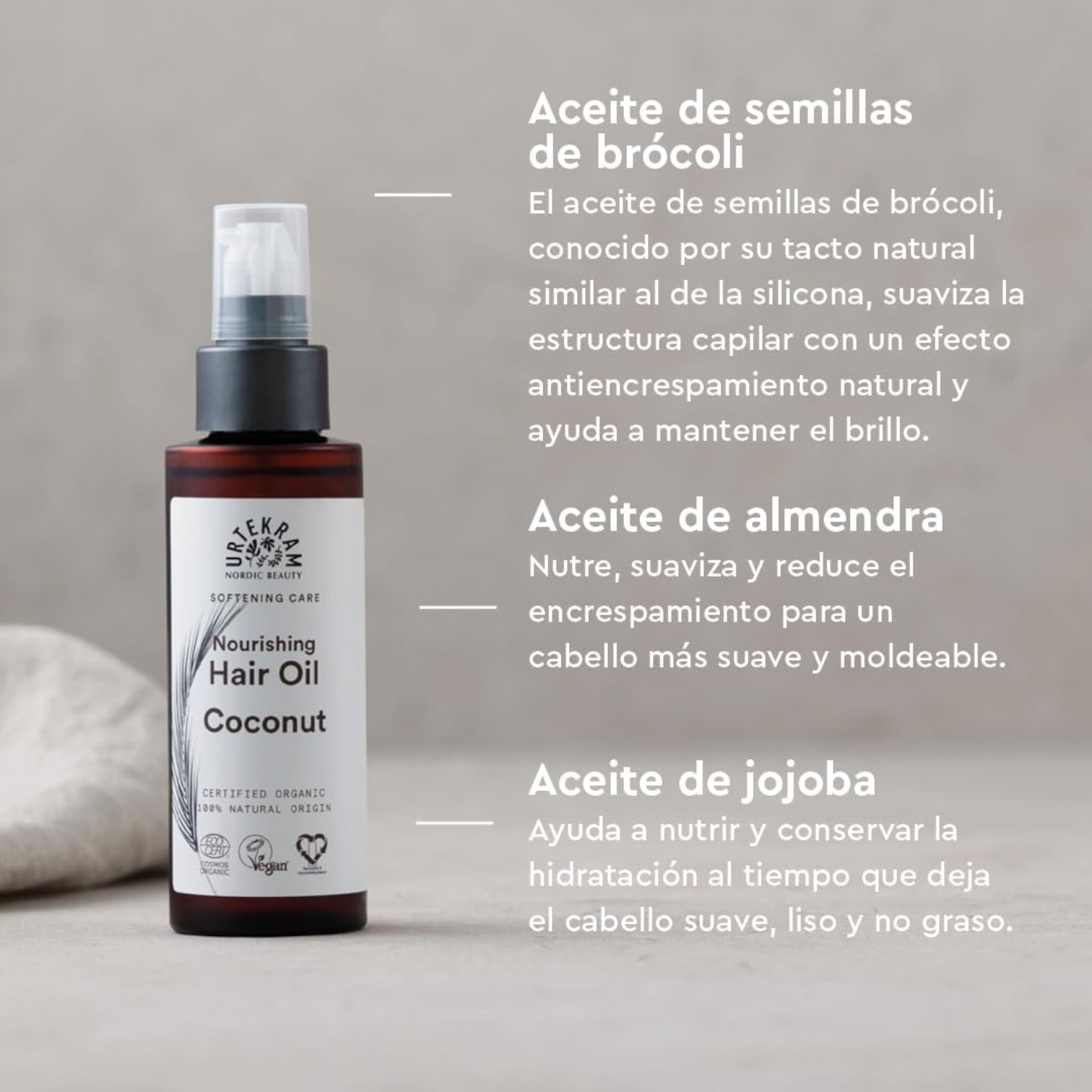 Urtekram Aceite de Coco Bio Vegan para Cabello - Imagen 4