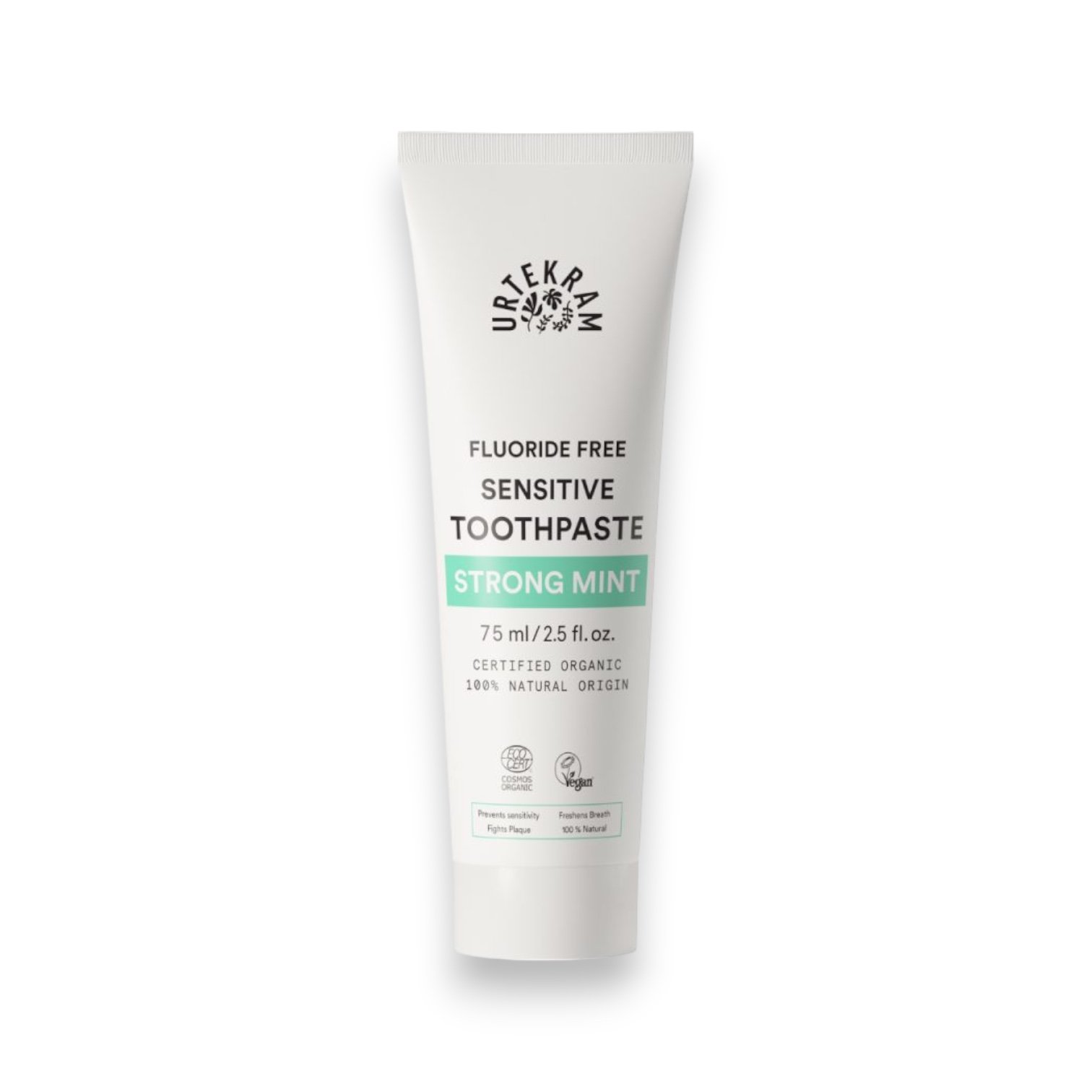 Urtekram Pasta de Dientes Sensitive Sin Flúor Menta Fuerte Eco